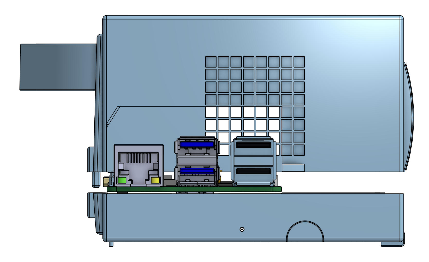 The profile of the model.