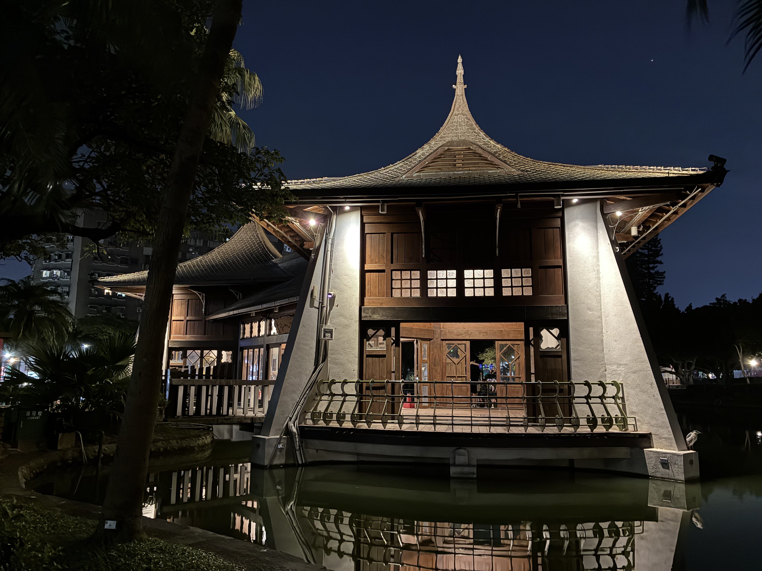 The Mid-Lake Pavilion in Taichung Park.